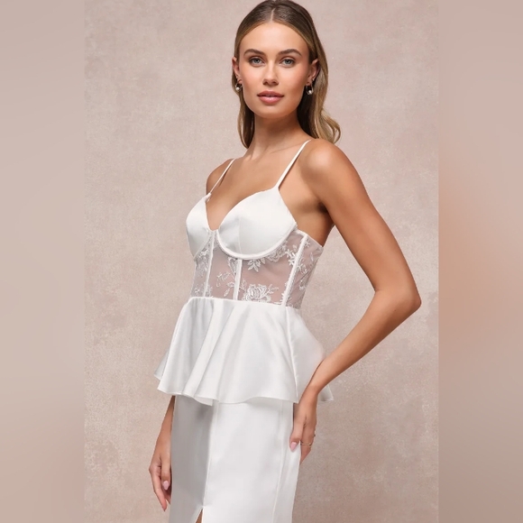White Bustier Maxi Dress - Picture 8 of 11